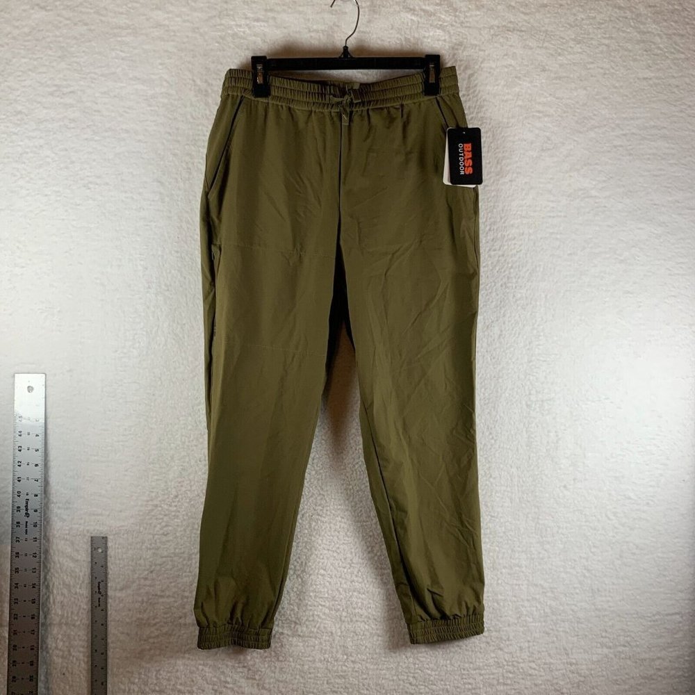 Bass‎ Outdoor Pants Women's Medium Olive Green Forever Travel Drawstring S7817